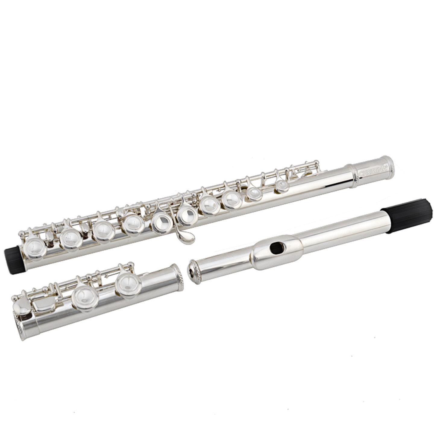 CHRISTINA 长笛乐器初学者考级C调闭孔N白铜镀银16孔专业笛子