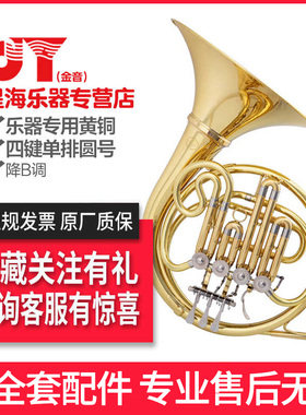 金音JYFH-120G  降B调 四键单排漆金圆号乐队专业演奏