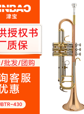 津宝专业小号乐器初学者演奏级儿童成人降B调漆金JBTR-430