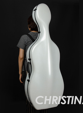 大提琴琴盒 CB06-44 超轻 带背带 白色专业轻便易携带  4/4尺寸