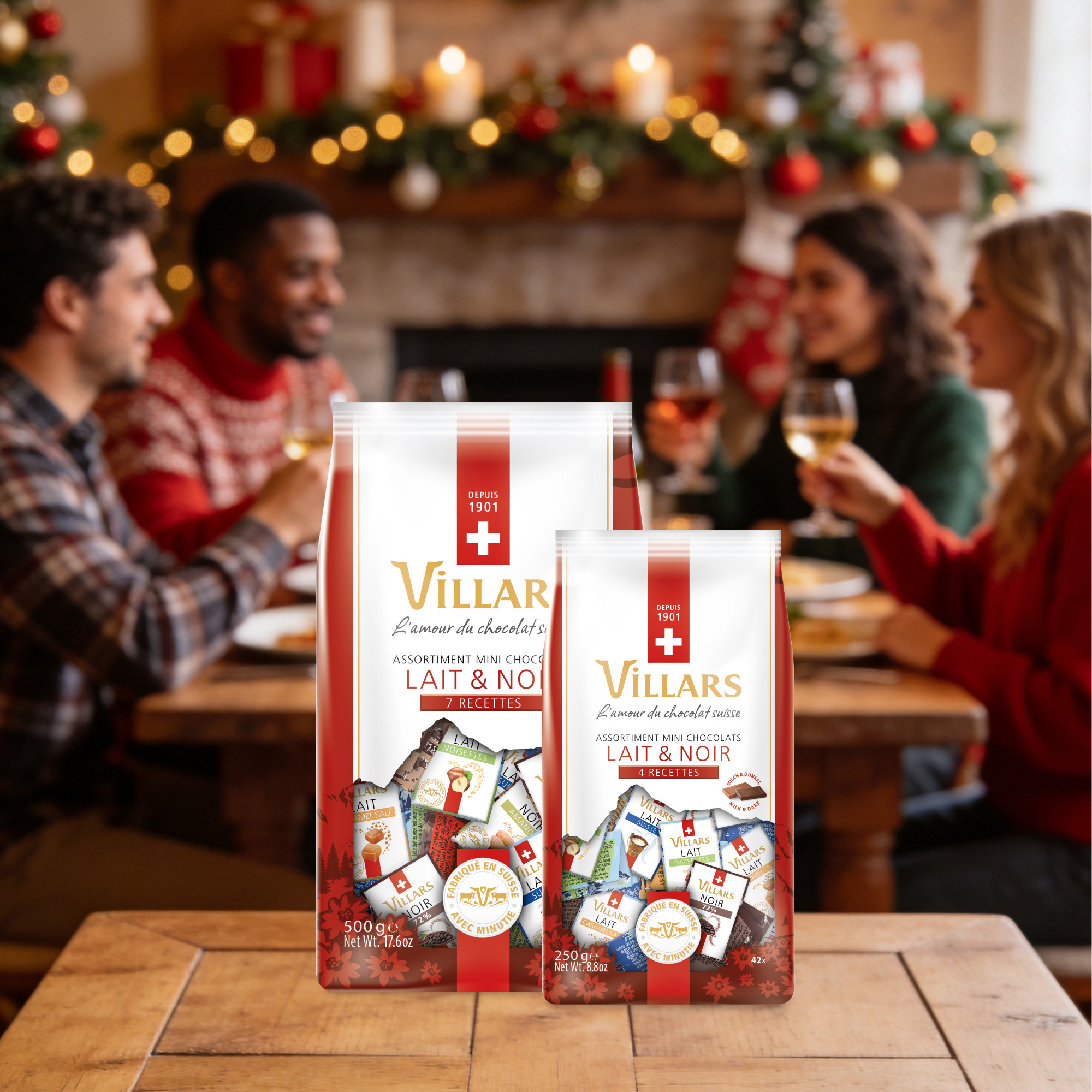 维利斯Villars巧克力组合礼包瑞士进口高端零食节日生日圣诞礼物