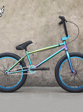 SHOWKE20寸CRMO表演车BMX小轮街车特技动作攀爬男女自行车炫彩色