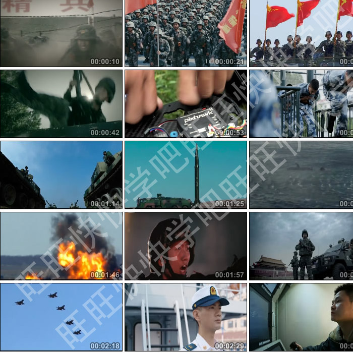 军旅歌曲当那一天来临 配乐建军LED背景大屏幕视频素材