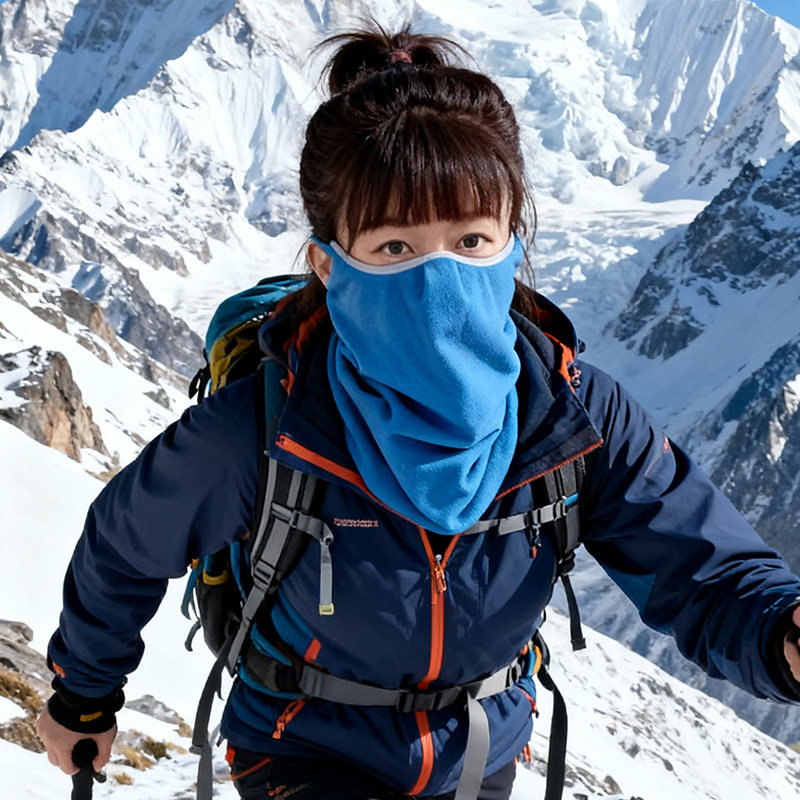 UVCity保暖面罩男女秋冬季防寒防风双层抓绒骑电动车遮脸护颈口罩