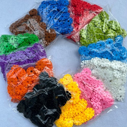 加厚3.3厘米雪花片100片单色