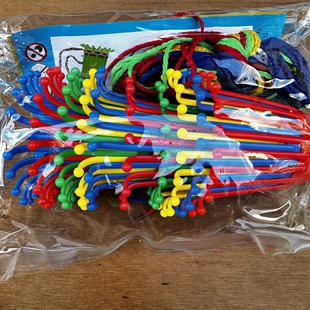 儿童益智幼儿园动工巧手编织花篮DIY桌面玩具塑料积木穿线板玩具