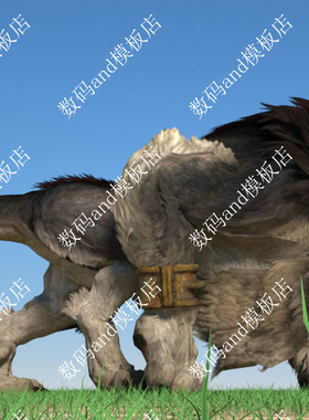 c4d狼王3d模型骨骼绑定动画三维素材objfbx格式c4d狼王