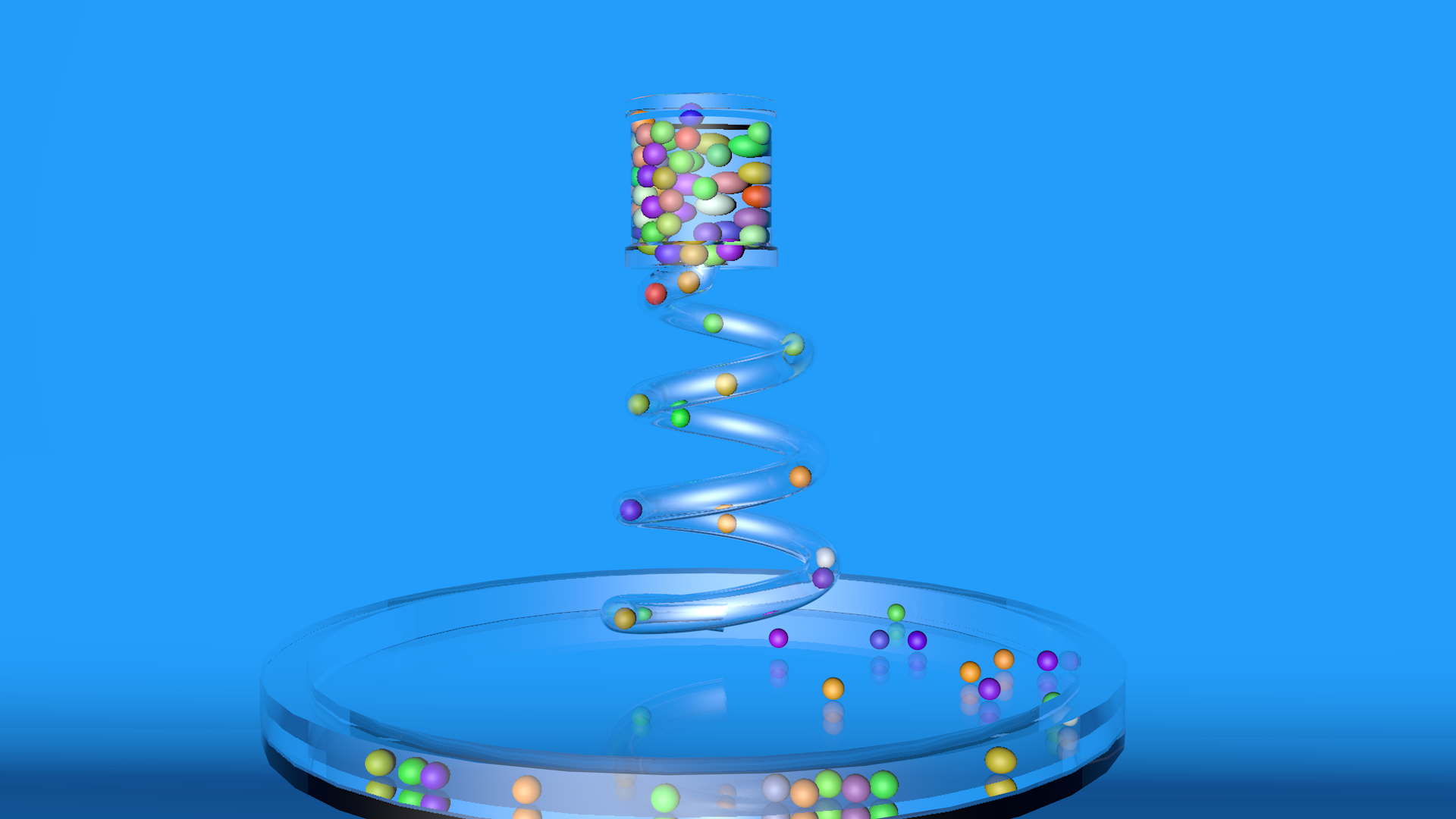 c4d动力学 C210掉落小球场景c4d动画工程文件三维动画c4d源文件