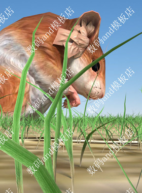 仓鼠3d模型骨骼绑定objfbx素材maya3dsmax虚幻ue4 blende c4d仓鼠