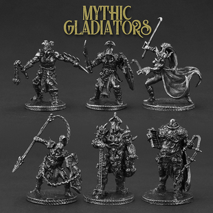 金属神话角斗士古代小士兵人玩具模型手办桌面游戏摆件饰品男生