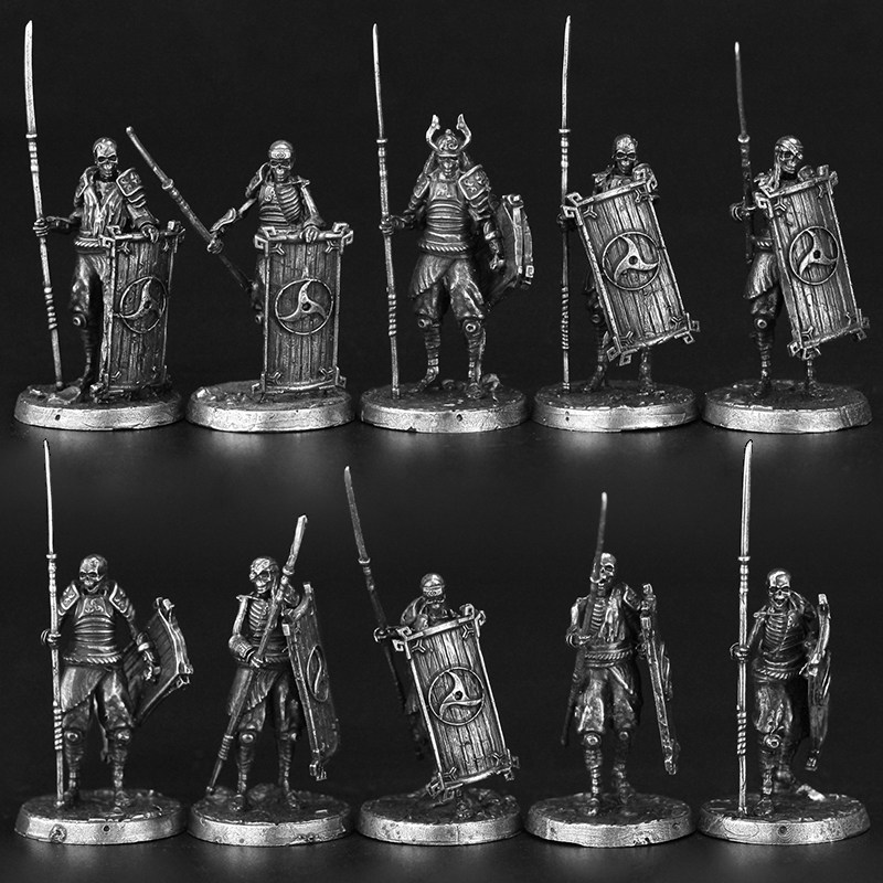 骷髅鬼武士兵人模型手办玩具图片