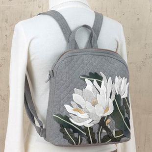 日本原版 贝田明美月下美人双肩包 拼布材料包