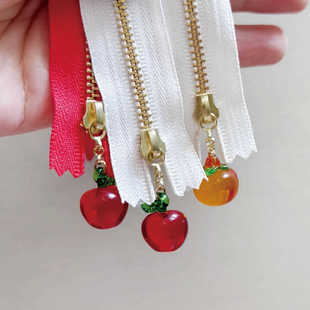 YKK拉链3号金铜苹果柿子拉头松山款 手工包拼布包专用 无锁