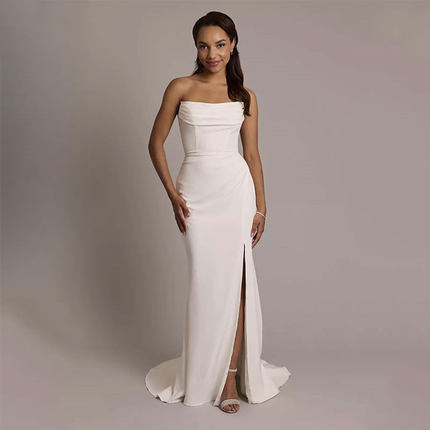 2025 02美国直邮专柜正品代购DB studio新娘结婚长裙拖尾抹胸婚纱