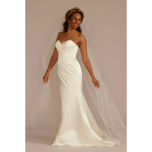 David Bridal新娘结婚大拖尾头纱头巾薄纱 02美国专柜代购 2025