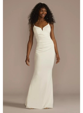 2025 02美国直邮专柜正品代购DB studio新娘结婚长裙白色V领婚纱