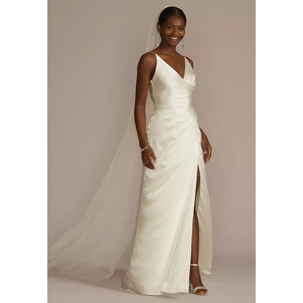2025 02美国直邮专柜正品代购DB studio新娘结婚长裙白色V领婚纱