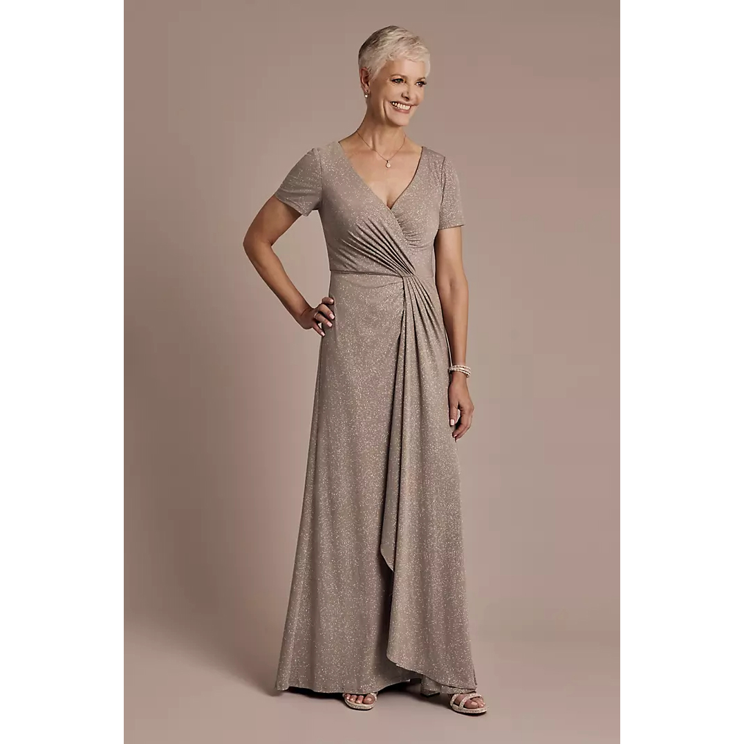 2025 02美国专柜正品代购直邮oleg新娘结婚晚礼服伴娘V领连衣裙