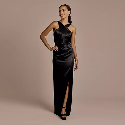 2025 02美国专柜正品代购DB studio新娘结婚晚礼服黑色伴娘连衣裙