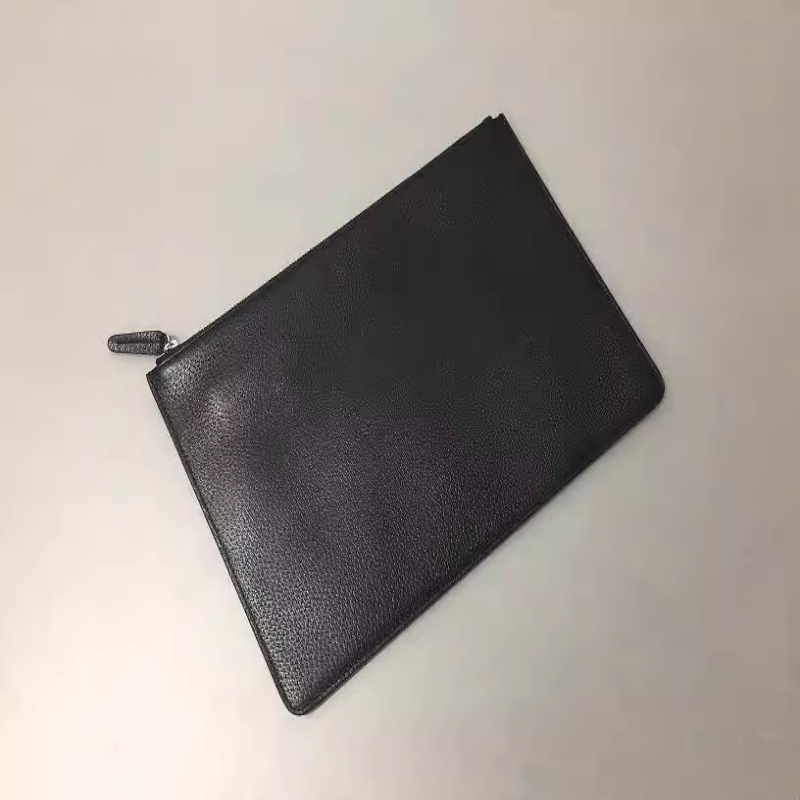 真皮男士手包牛皮大号商务休闲信封包拉链包A4文件包