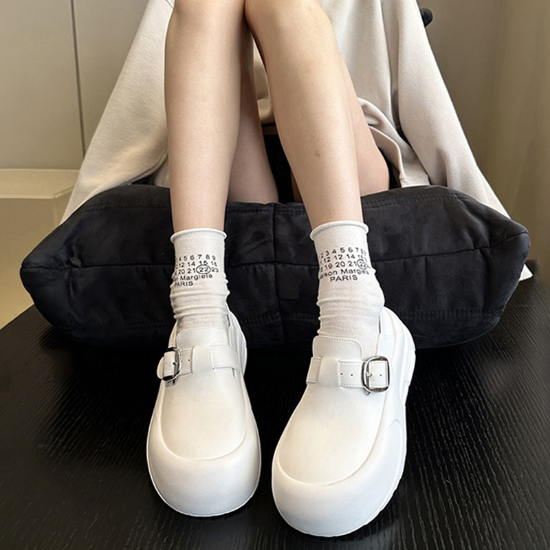 小白鞋女两穿一脚蹬丑萌鞋板鞋