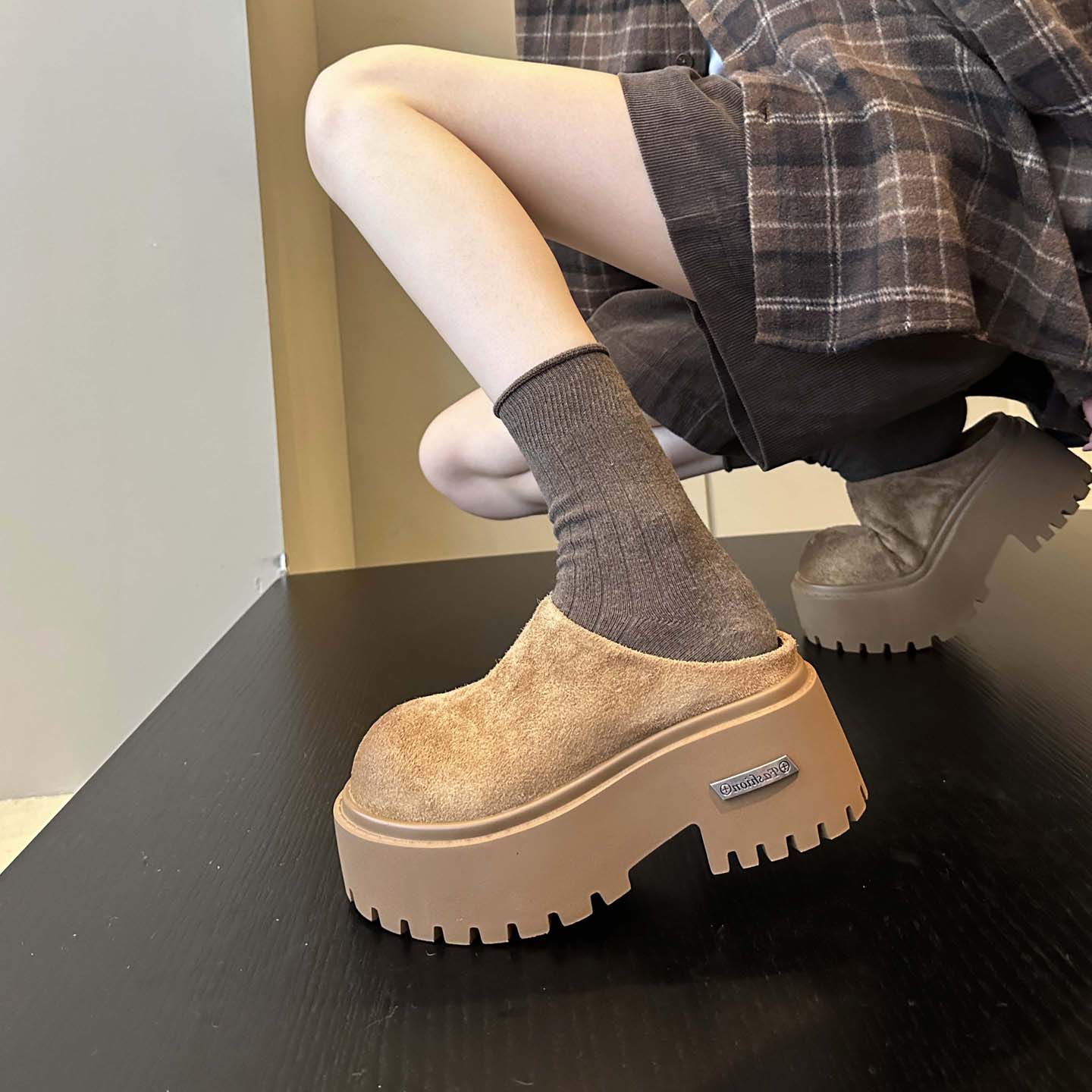 超舒服甜酷格雷系软底勃肯鞋