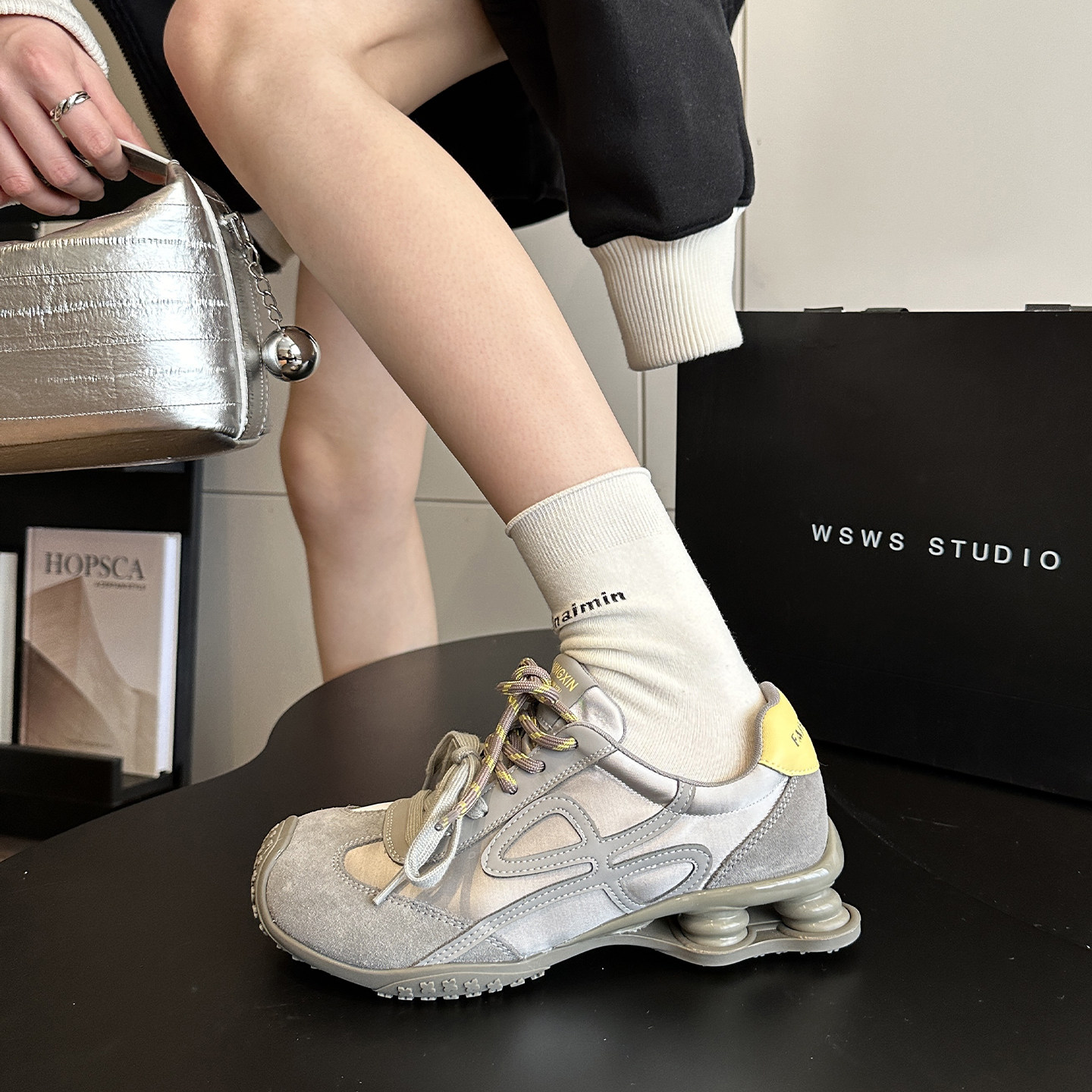 WSWS｜2026新版本欧货显瘦真皮透气慢跑休闲运动鞋阿甘鞋女老爹鞋