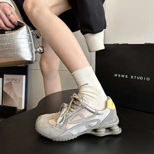 WSWS｜2026新版 阿甘鞋 女老爹鞋 本欧货显瘦真皮透气慢跑休闲运动鞋