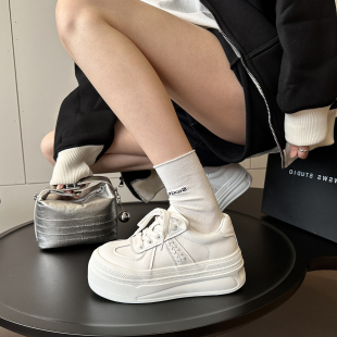 厚底小白鞋 轻便配阔腿裤 女鞋 板鞋 WSWS｜全皮版 休闲鞋 2026神店韩版
