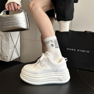 小白鞋 真皮轻便增高厚底鞋 女阔腿裤 板鞋 WSWS｜韩版 休闲鞋 2026新款