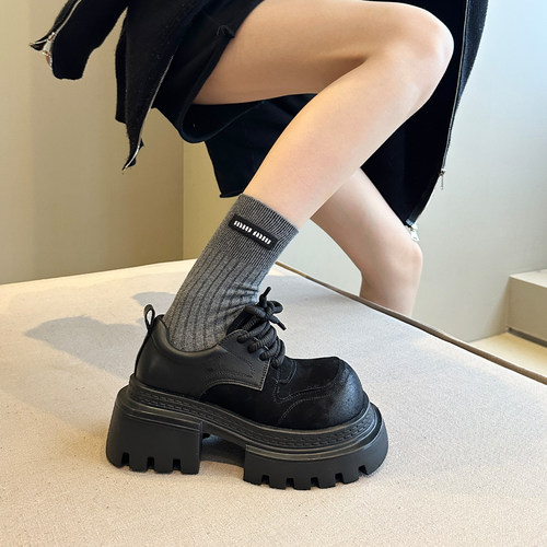 英伦风复古大头鞋厚底单鞋