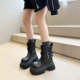 小个子也超帅 日系甜酷ins炸街增高显腿长松糕厚底马丁靴女短靴子