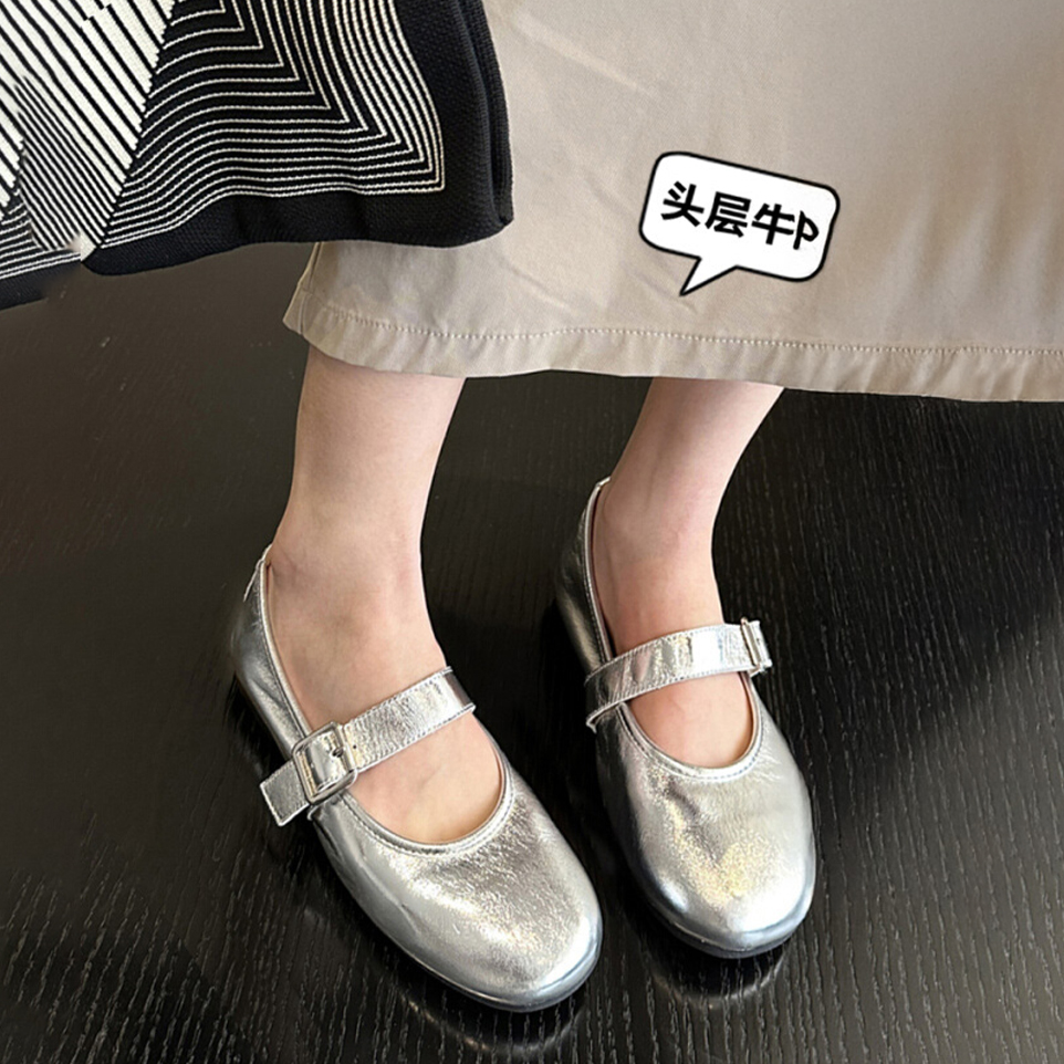 小资品质好货~牛皮复古玛丽珍鞋
