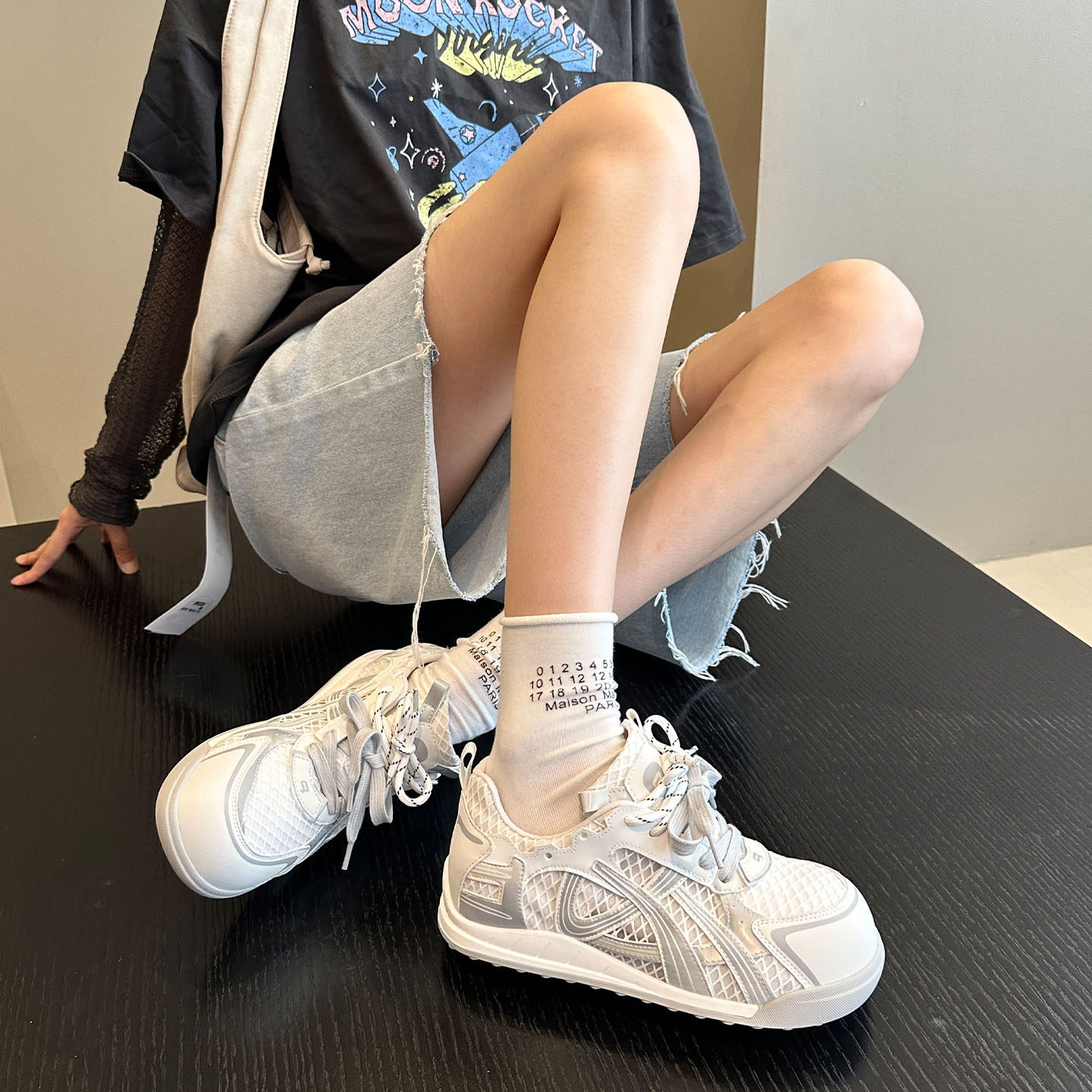 东大门新品+夏季薄款网纱透气镂空甜酷丑萌阿甘鞋女德训鞋小白鞋,女鞋,时尚休闲鞋,淘宝优惠券,粉丝福利购,淘宝优惠卷