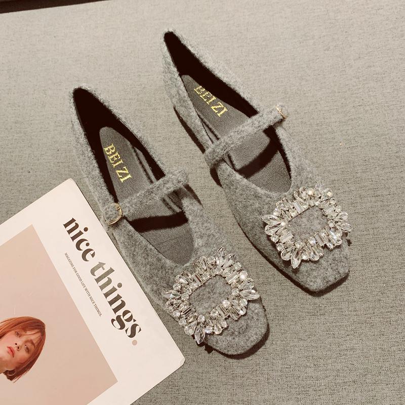 一字扣玛丽珍单鞋女仙女风