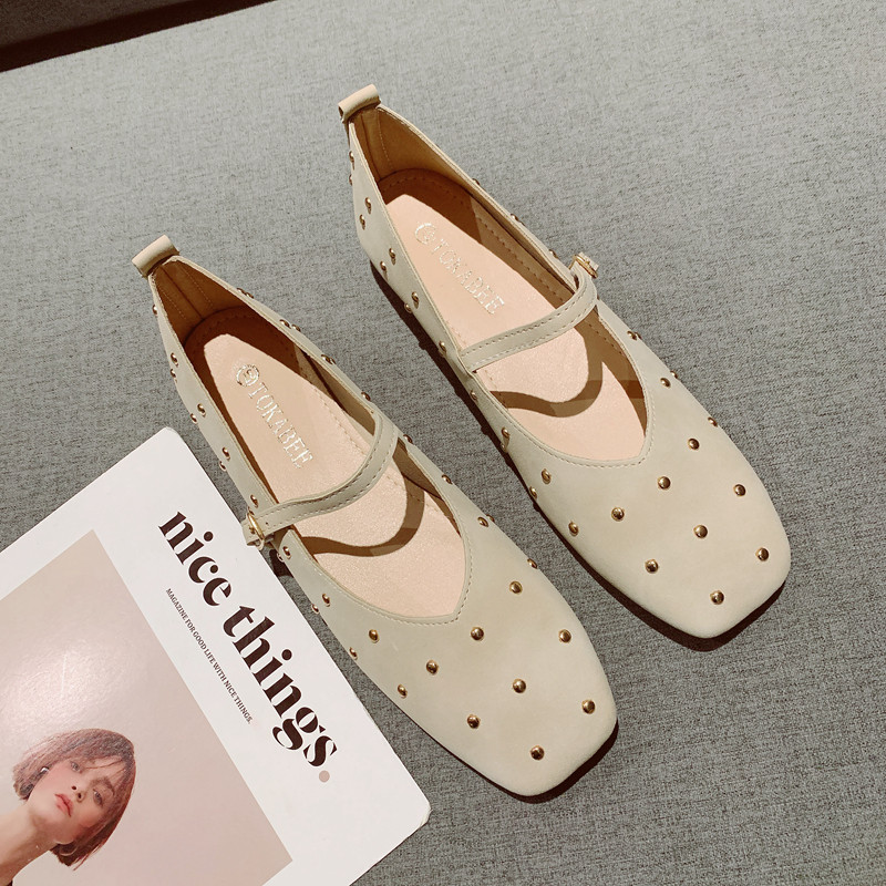 法式温柔仙女风方头配裙单鞋女2025新款复古百搭一字带晚晚低跟鞋,女鞋,浅口单鞋,淘宝优惠券,粉丝福利购,淘宝优惠卷