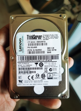联想服务器 00LA868 ThinkServer300GSAS 4XB0G8873210KRD640硬盘