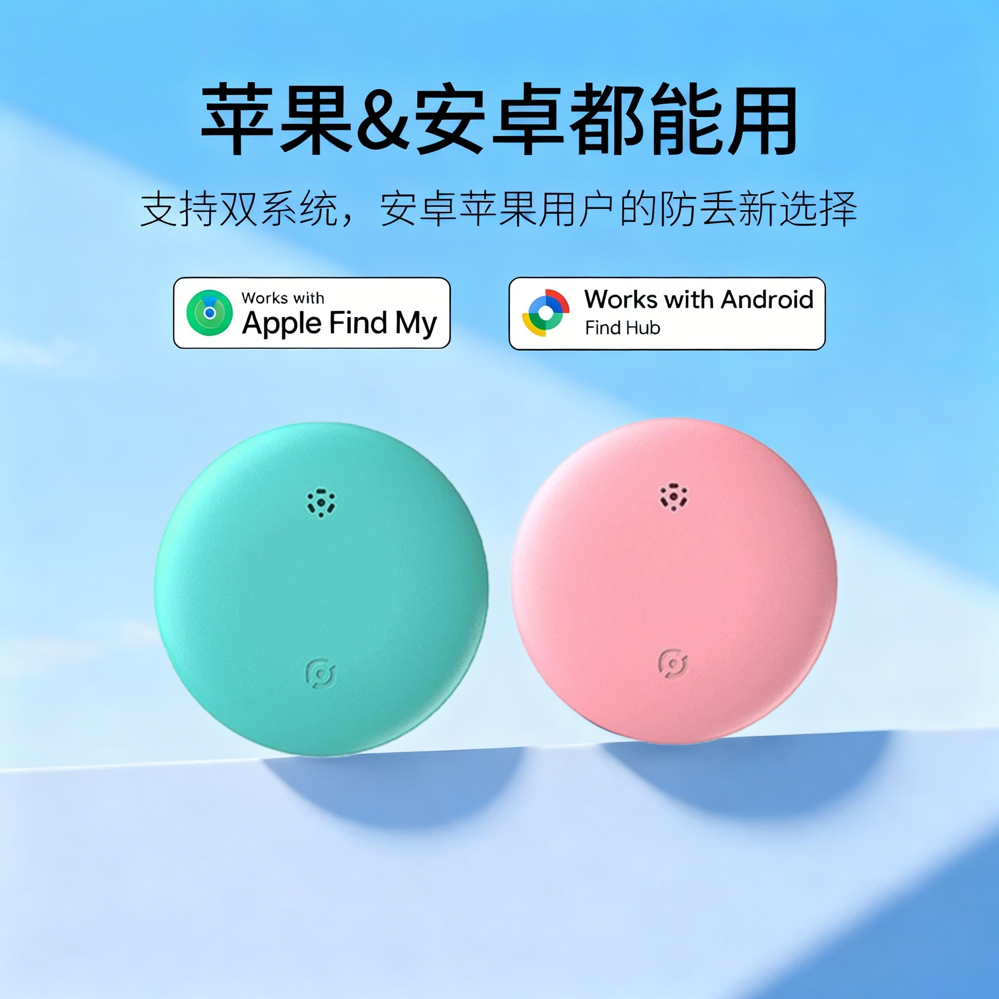 跨境新款ios安卓双系统全球定位器苹果谷歌认证防丢器老人小孩车