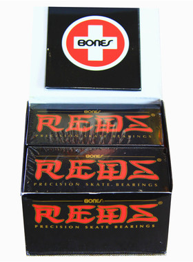 风子滑板店 正品bones reds滑板轴承高速BONES轴承送桥端螺母贴纸