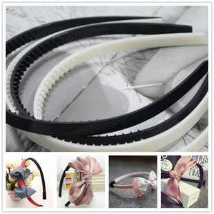 1/1.5cm韩国进口材质横齿折不断发箍手工DIY蝴蝶结发饰品配件材料