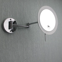 Телескопическое зеркало для ванной комнаты с легким 8 -килограммовым туалетом для растягивания зеркало Стенная стена Складывая красота зеркало в 5 раз усилено