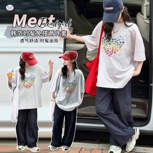 2026夏季新款青少年女童甜美短袖T恤时尚潮流韩版舒适百搭可爱