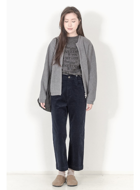 KNgs 春秋日系复古风宽松高腰灯芯绒工装裤九分裤直筒休闲裤女