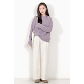 KNgs 女上衣 秋冬学院风复古纯色简约麻花圆领套头内搭毛衣针织衫