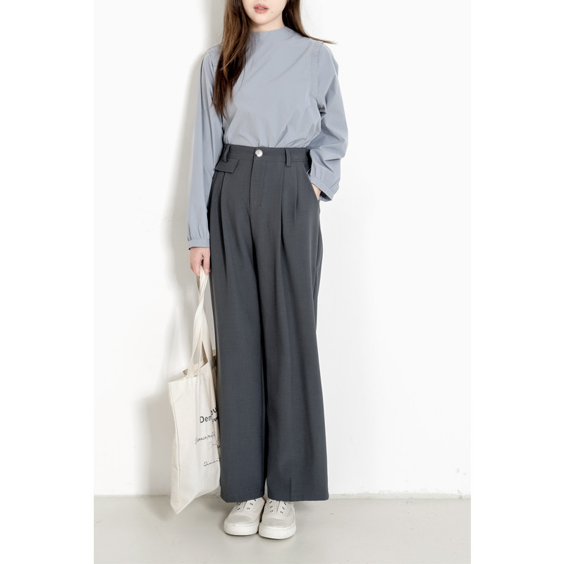 高腰复古简约KNgs休闲裤