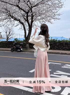 YIKOwow【新品】飘飘裤 美国伊士曼可机洗醋酸凉凉阔腿裤休闲裤