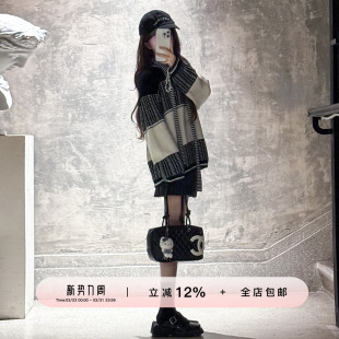 圆领宽松减龄套头毛衣 1OO绵羊毛撞色针织长袖 YIKOwow 胶片费尔岛