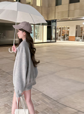 YIKOwow桑蚕丝羊绒小翻领卫衣女