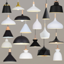 复古工业风餐厅吊灯个性 饰灯具 单头吧台火锅店餐饮店铺商用黑白装