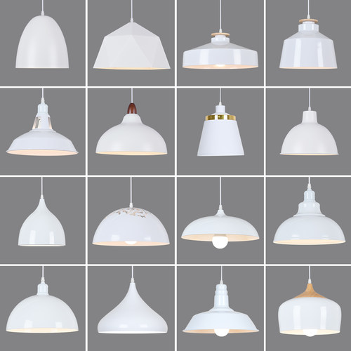 维辉店铺商用可换灯泡型白色吊灯